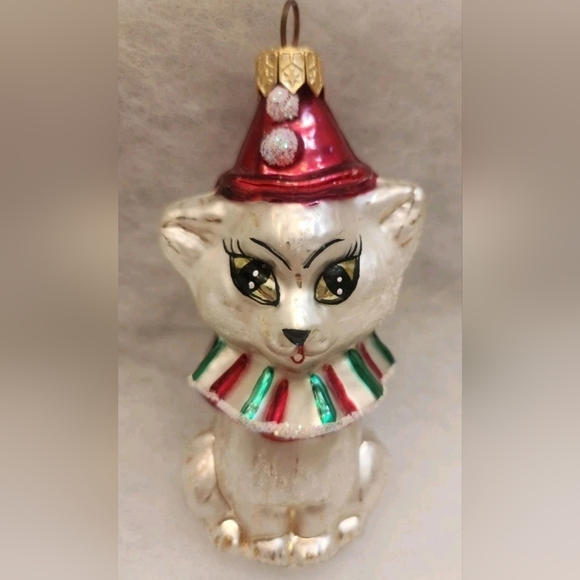 Christopher Radko Kitty Clown Handpainted Handblown Glass Ornament, Mint - Picture 1 of 2